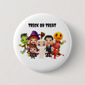 Happy Halloween-kinderen Ronde Button 5,7 Cm (Voorkant)