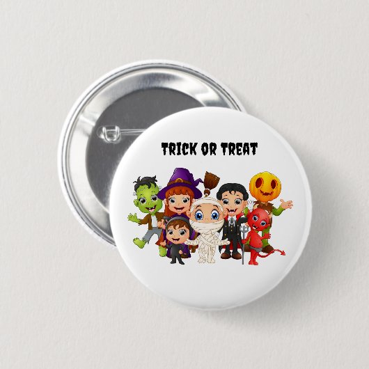 Happy Halloween-kinderen Ronde Button 5,7 Cm (Voorkant /achterkant)