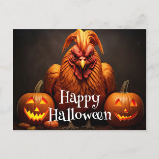 Happy Halloween Kip Haan Pompoen Boerderij Papier Briefkaart
