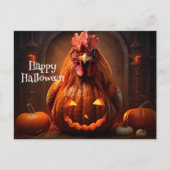 Happy Halloween Kip Haan Pompoen Boerderij Papier Briefkaart (Voorkant)