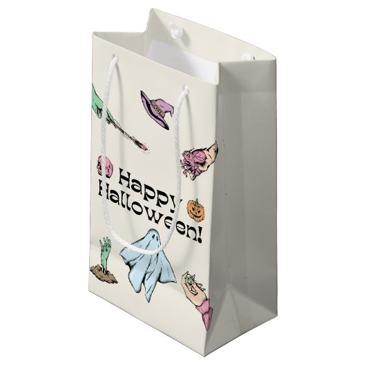Happy Halloween Klein Cadeauzakje (Voorkant Gekanteld)