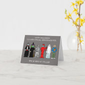 Happy Halloween-kleindochter aan het College Kaart (Gele Bloem)