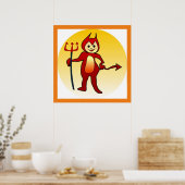 "HAPPY HALLOWEEN" KLEINE DEVIL POSTER (Keuken)
