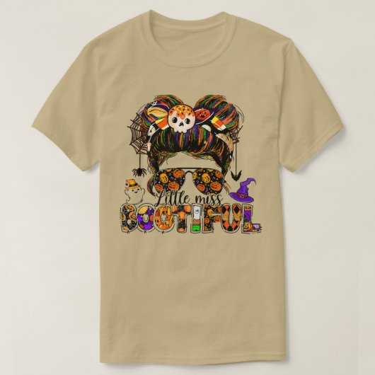 Happy Halloween kleine Miss Booful Girls T-shirt (Design voorkant)