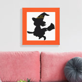 "HAPPY HALLOWEEN" KLEINE WITCH CANVAS AFDRUK (Insitu (Woonkamer))