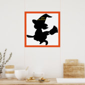 "HAPPY HALLOWEEN" KLEINE WITCH POSTER (Keuken)