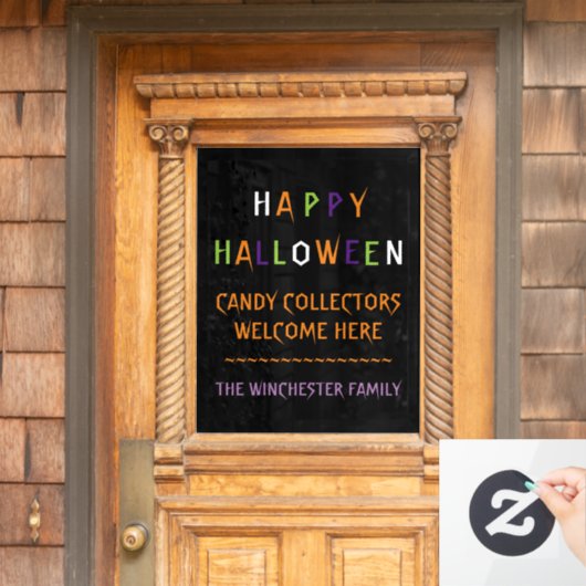 Happy Halloween kleurrijke grappige spooky-tekst Raamsticker (Huis Deur)