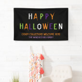 Happy Halloween kleurrijke grappige spooky-tekst Spandoek (Insitu)