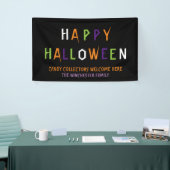 Happy Halloween kleurrijke grappige spooky-tekst Spandoek (Beurs)