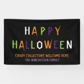 Happy Halloween kleurrijke grappige spooky-tekst Spandoek (Horizontaal)