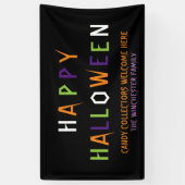 Happy Halloween kleurrijke grappige spooky-tekst Spandoek (Verticaal)