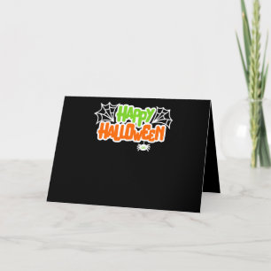 Happy Halloween Kleurrijke Schattigee Spinnenweb Kaart