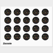 Happy Halloween kleurrijke spooky typografie Aange Ronde Sticker (Vel)