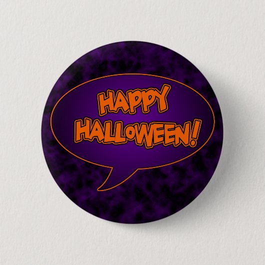 Happy Halloween-knop Ronde Button 5,7 Cm (Voorkant)