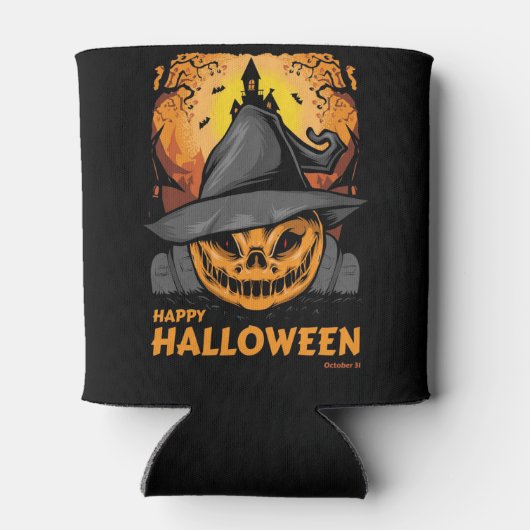 Happy Halloween Koelbox Blikjeskoeler (Achterkant)