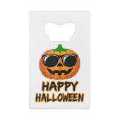 Happy Halloween Kostuum Grappig Pompoen Mannen Vro Creditkaart Flessenopener (Achterkant)