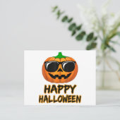 Happy Halloween Kostuum Grappige Pompoen Briefkaart (Staand voorkant)