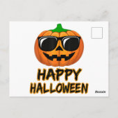 Happy Halloween Kostuum Grappige Pompoen Briefkaart (Achterkant)