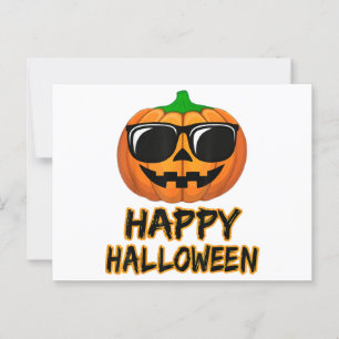 Happy Halloween Kostuum Grappige Pompoen Briefkaart