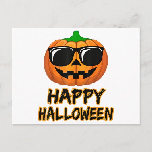 Happy Halloween Kostuum Grappige Pompoen Briefkaart (Voorkant)