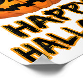 Happy Halloween Kostuum Grappige Pompoen Poster (Hoek)