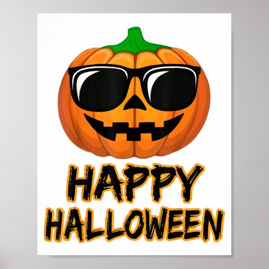 Happy Halloween Kostuum Grappige Pompoen Poster (Voorkant)