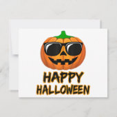 Happy Halloween Kostuum Grappige Pompoen Save The Date (Achterkant)
