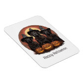Happy Halloween Labrador Retriever Dogs Witch Pett Magneet (Rechterzijde)