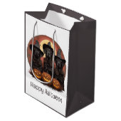 Happy Halloween Labrador Retriever Dogs Witch Pett Medium Cadeauzakje (Voorkant Gekanteld)