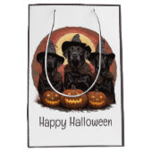 Happy Halloween Labrador Retriever Dogs Witch Pett Medium Cadeauzakje (Voorkant)