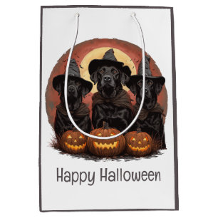 Happy Halloween Labrador Retriever Dogs Witch Pett Medium Cadeauzakje