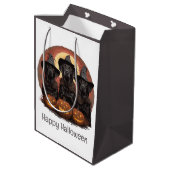 Happy Halloween Labrador Retriever Dogs Witch Pett Medium Cadeauzakje (Achterkant Gekanteld)
