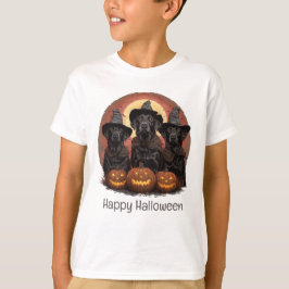 Happy Halloween Labrador Retriever Dogs Witch Pett T-shirt