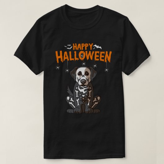 Happy Halloween Labrador Retriever Skeleton Dog Co T-shirt (Design voorkant)