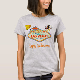 Happy Halloween Las Vegas Flying Witch T-shirt