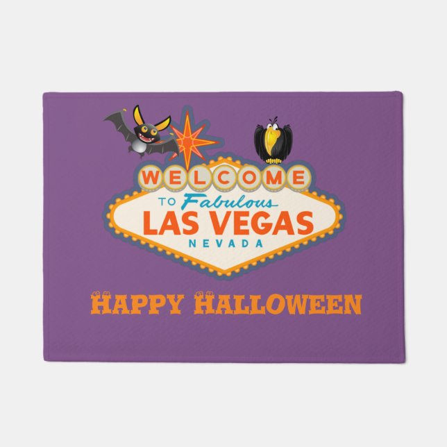 Happy Halloween Las Vegas Style Deurmat (Voorkant)