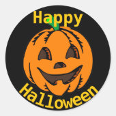 Happy Halloween Laughing Pumpkin 20 Stickers (Voorkant)