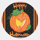 Happy Halloween Laughing Pumpkin 20 Stickers (Voorkant)