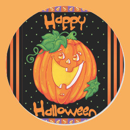 Happy Halloween Laughing Pumpkin 20 Stickers