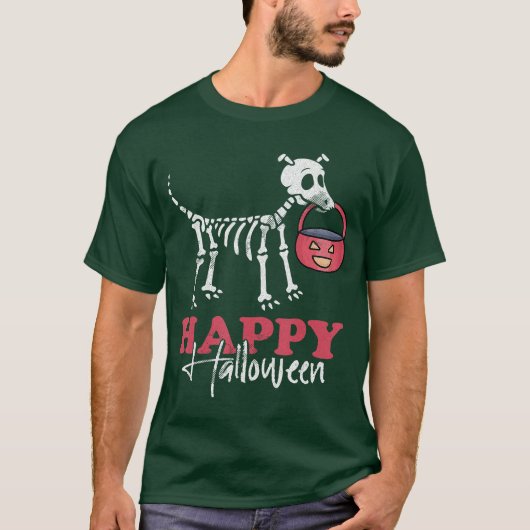 Happy Halloween Lazy Halloween Costume Dog Trick O T-shirt (Voorkant)