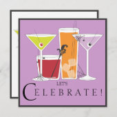 Happy Halloween Let's Celebrate Spooky Cocktails Kaart (Voorkant / Achterkant)