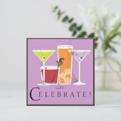 Happy Halloween Let's Celebrate Spooky Cocktails Kaart (Staand voorkant)