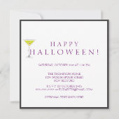 Happy Halloween Let's Celebrate Spooky Cocktails Kaart (Achterkant)