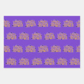 Happy Halloween Lettering Violet Inpakpapier Vel (Voorkant 3)