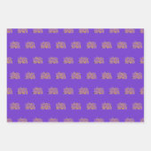 Happy Halloween Lettering Violet Inpakpapier Vel (Voorkant 2)