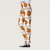 Happy Halloween, leuk pompoenpatroon, snoepmaïs Leggings (Links)