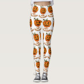 Happy Halloween, leuk pompoenpatroon, snoepmaïs Leggings (Voorkant)