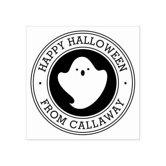 Happy Halloween leuke kawaii spooknaam Rubberstempel (Afrduk)