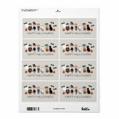 Happy Halloween leuke kinderen in kostuums Etiket (Full Sheet)