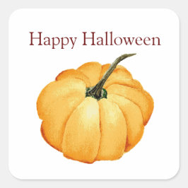 Happy Halloween leuke oranje pompoen Vierkante Sticker